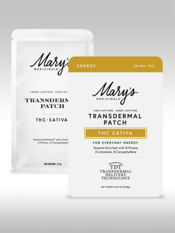 Mary's Medicinals THC Sativa Energy Patch new packaging + old packaging