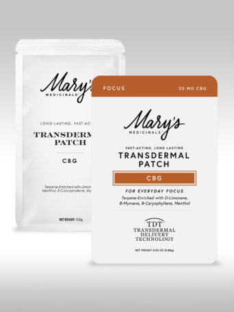 Mary's Medicinals Focus CBG Patch new packaging + old packaging