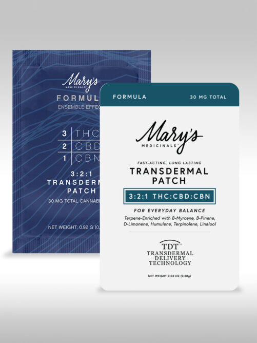 Mary's Medicinals Formula Patch new packaging + old packaging