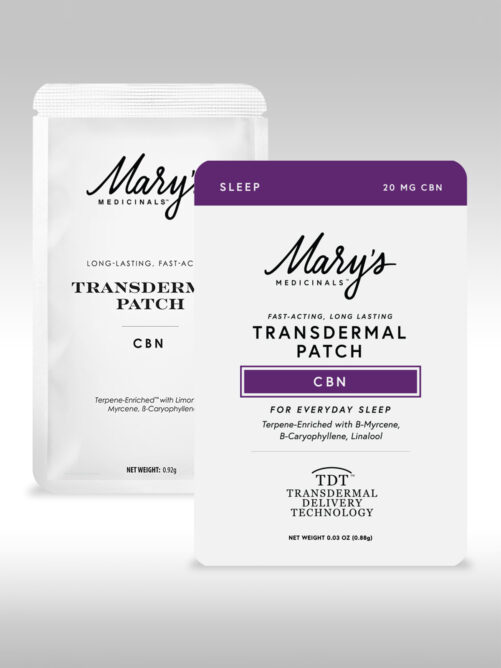 Mary's Medicinals Sleep CBN Patch new packaging + old packaging
