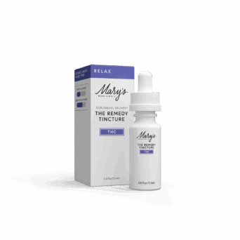 Mary's Medicinals The Remedy Relax THC Sublingual Oil - box + packaging