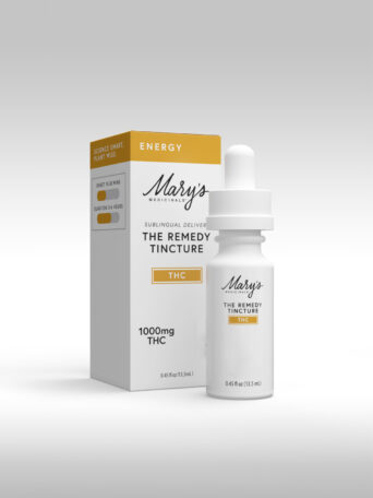 Mary's Medicinals The Remedy Energy THC Sublingual Oil - box + packaging