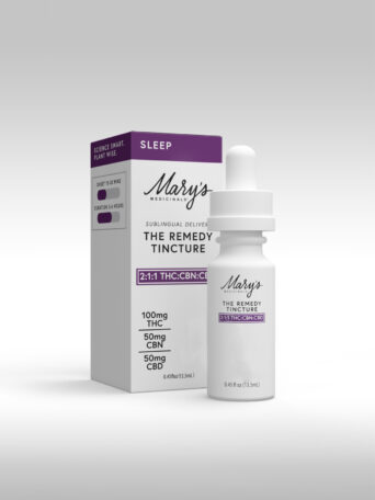 Mary's Medicinals The Remedy Sleep (2:1:1) Tincture product packaging + box