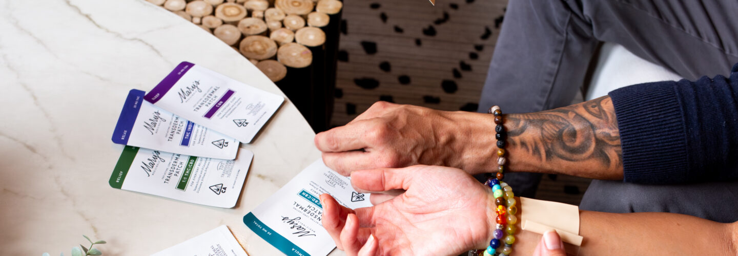 Applying topical patches on person's wrist