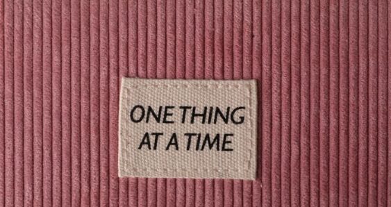 Text one thing at a time on fabric