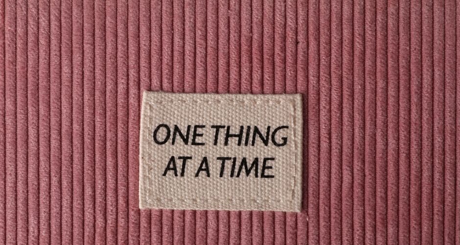 Text one thing at a time on fabric