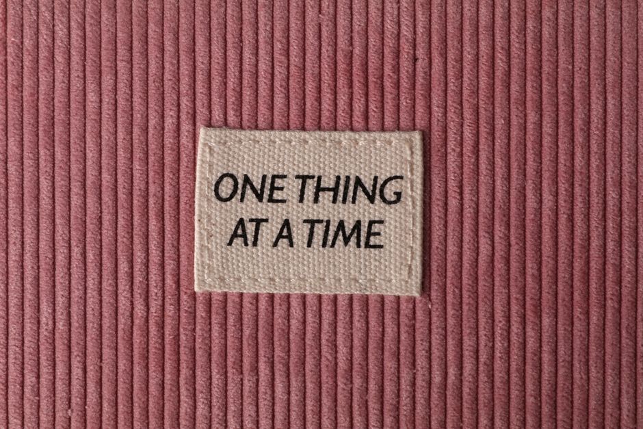 Text one thing at a time on fabric